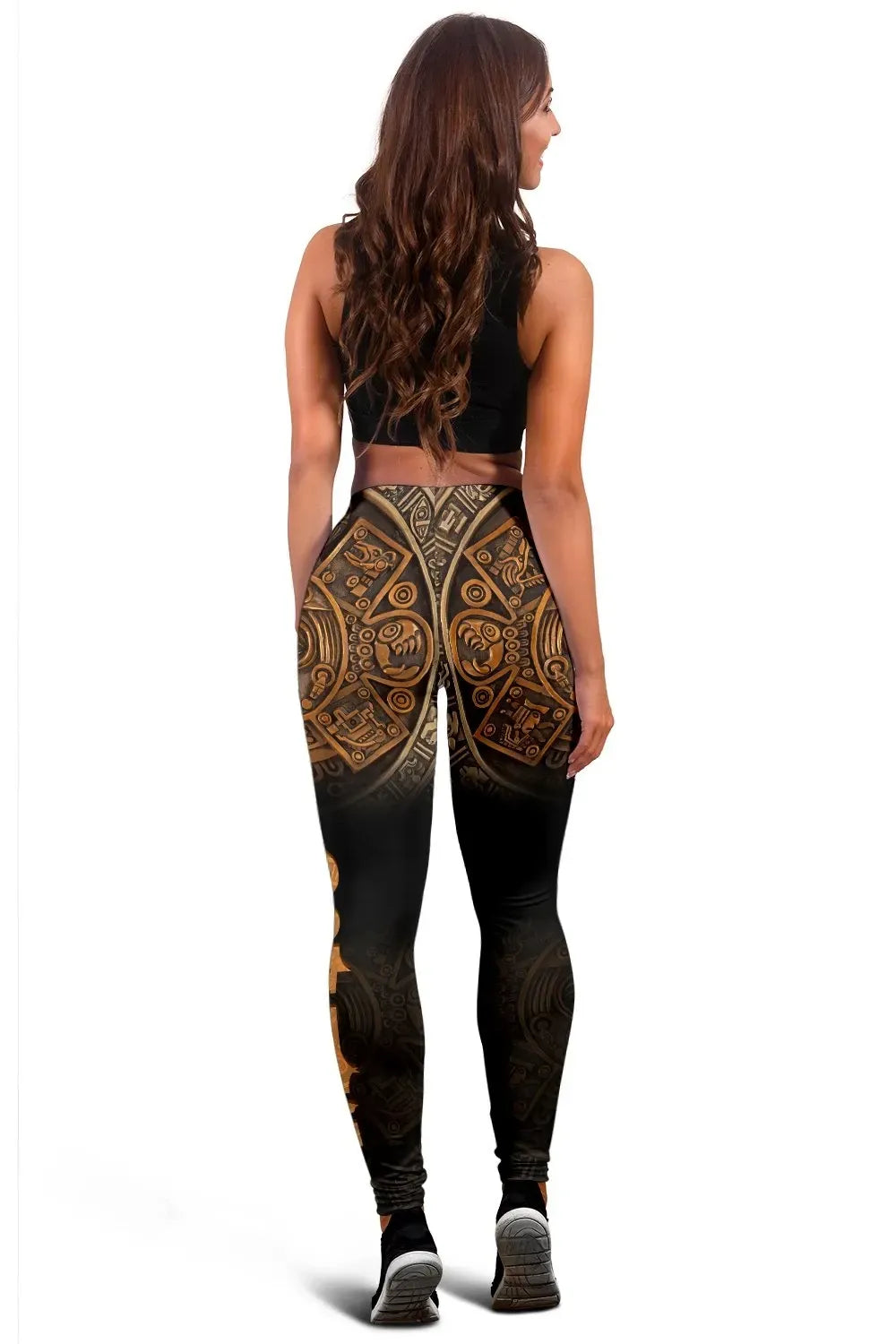 Mexico Aztec Leggings The Ancient Aztec Calendar RLT13