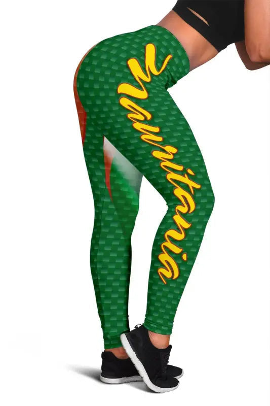 Mauritania Women's Leggings Mauritania Flag and Coat Of Arms RLT12