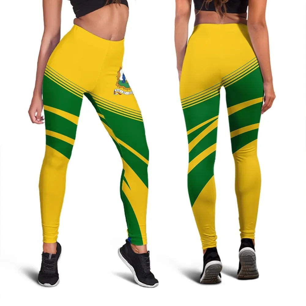 Saint Vincent and the Grenadines Coat Of Arms Leggings Cricket RLT13