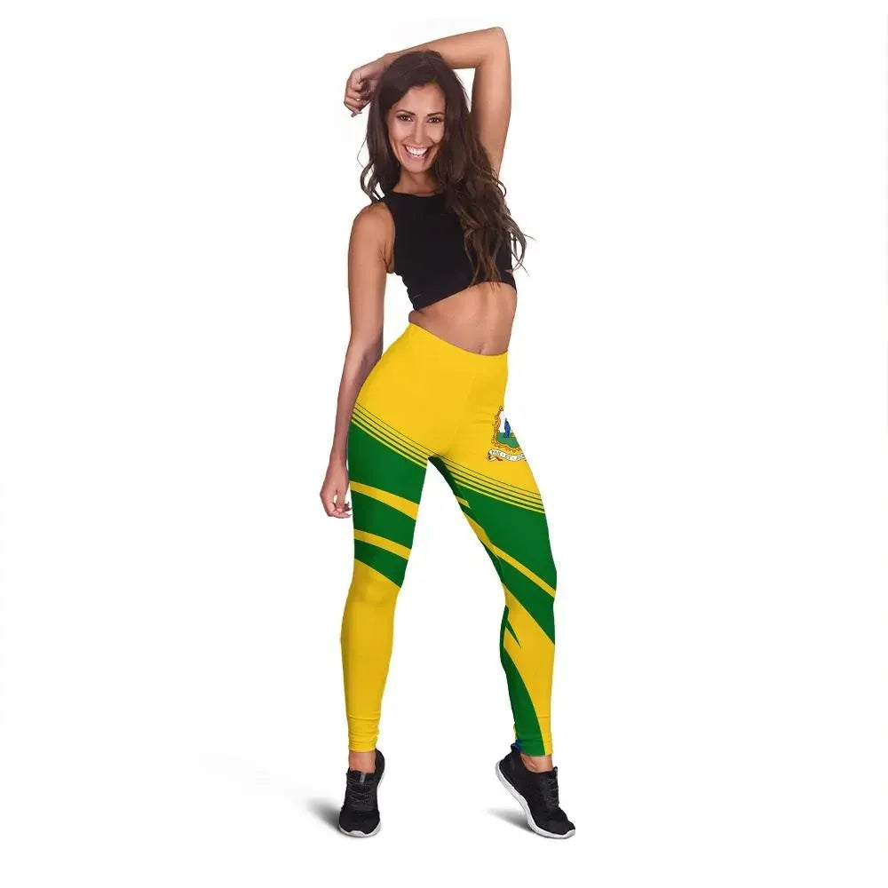 Saint Vincent and the Grenadines Coat Of Arms Leggings Cricket RLT13