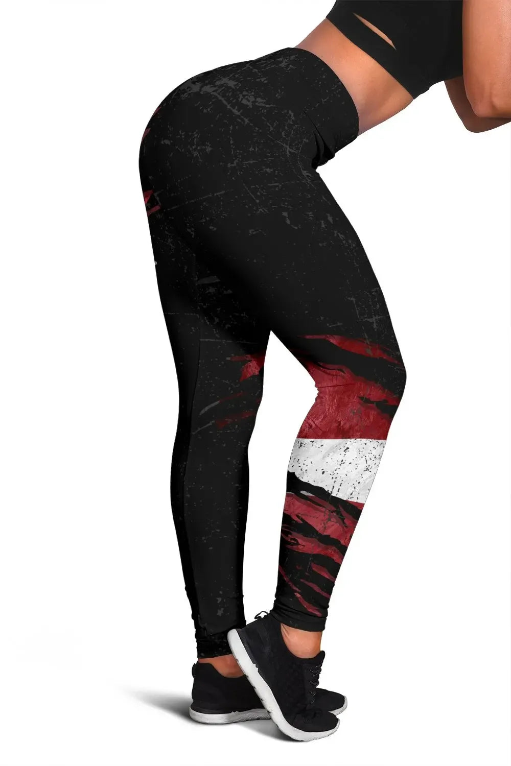 Latvia In Me Women's Leggings - Special Grunge Style RLT6