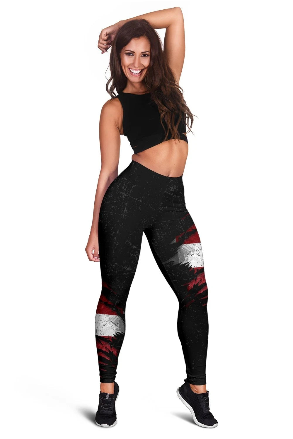 Latvia In Me Women's Leggings - Special Grunge Style RLT6