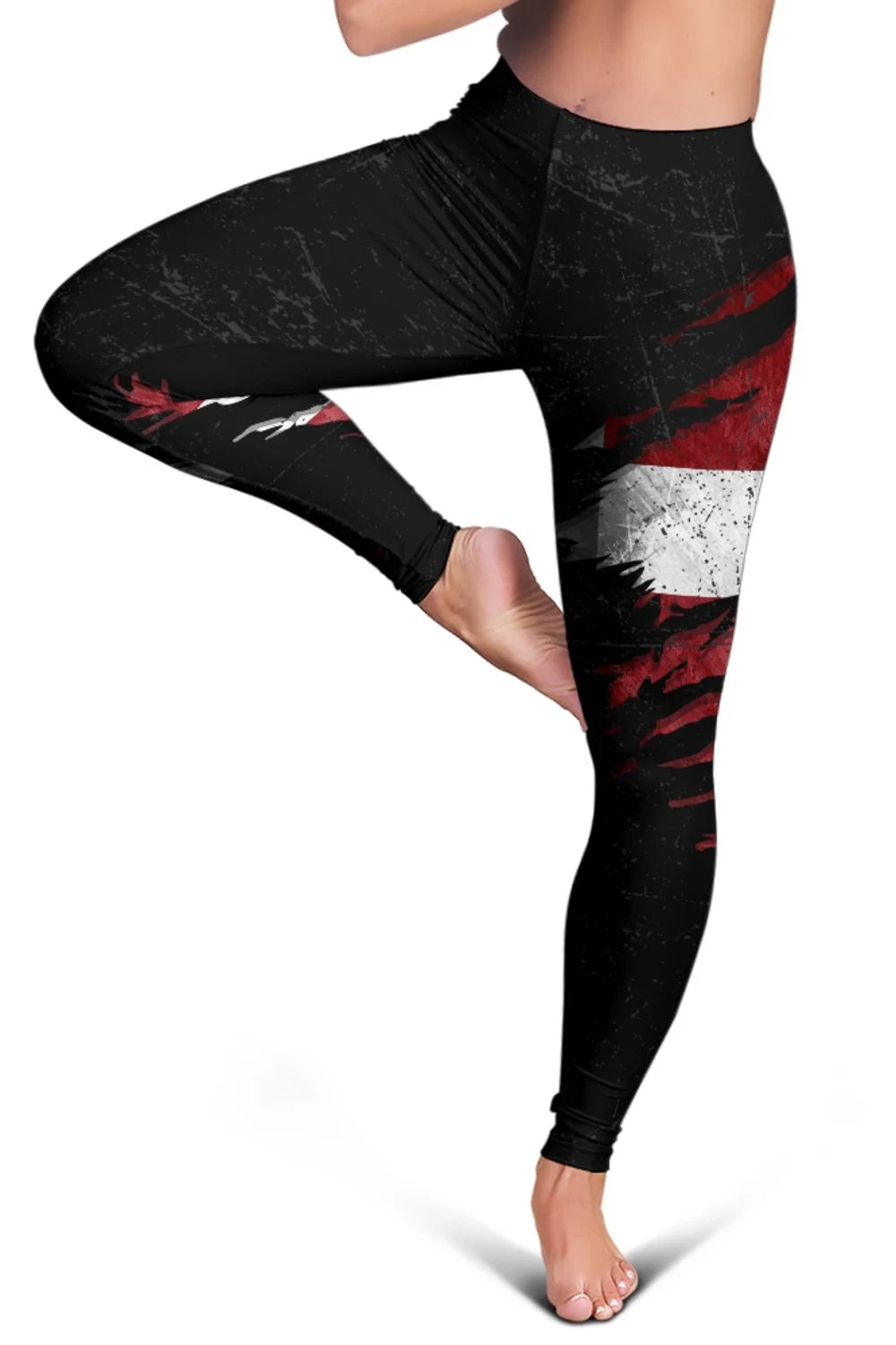 Latvia In Me Women's Leggings - Special Grunge Style RLT6