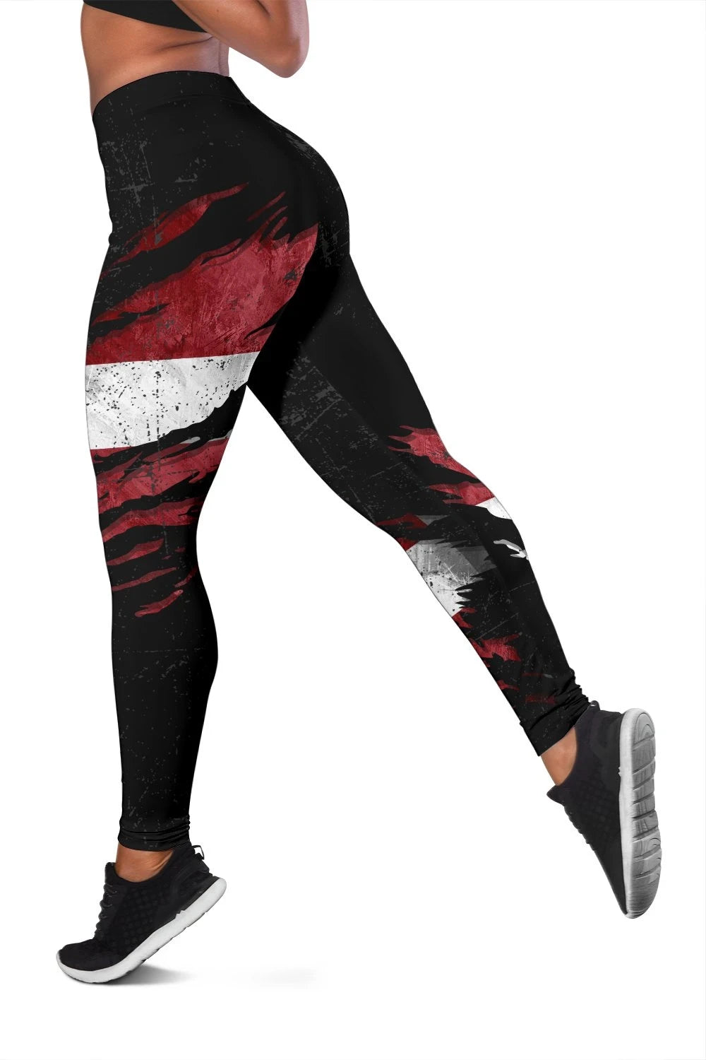 Latvia In Me Women's Leggings - Special Grunge Style RLT6