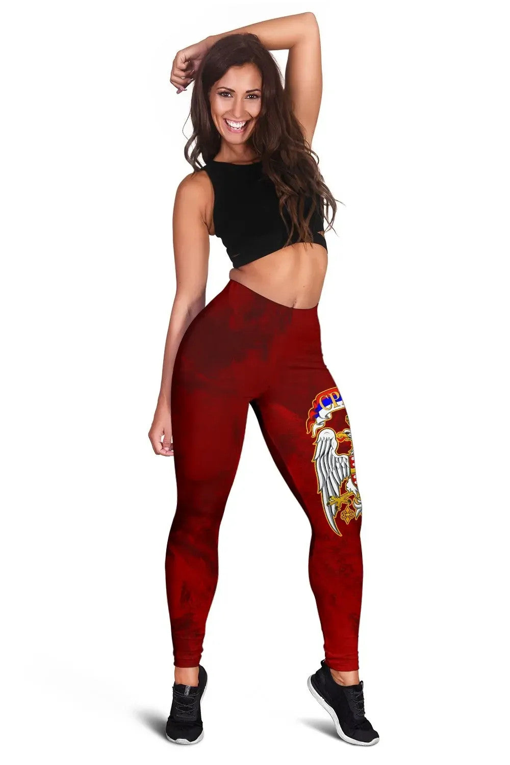Serbia Women's Leggings Best Serbian Eagle Tattoo RLT7