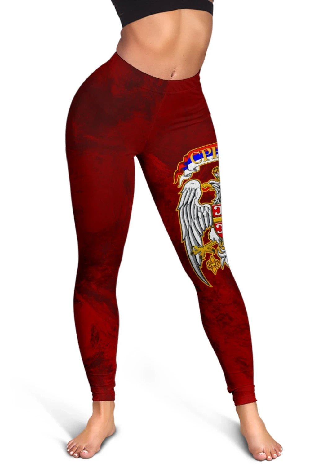 Serbia Women's Leggings Best Serbian Eagle Tattoo RLT7