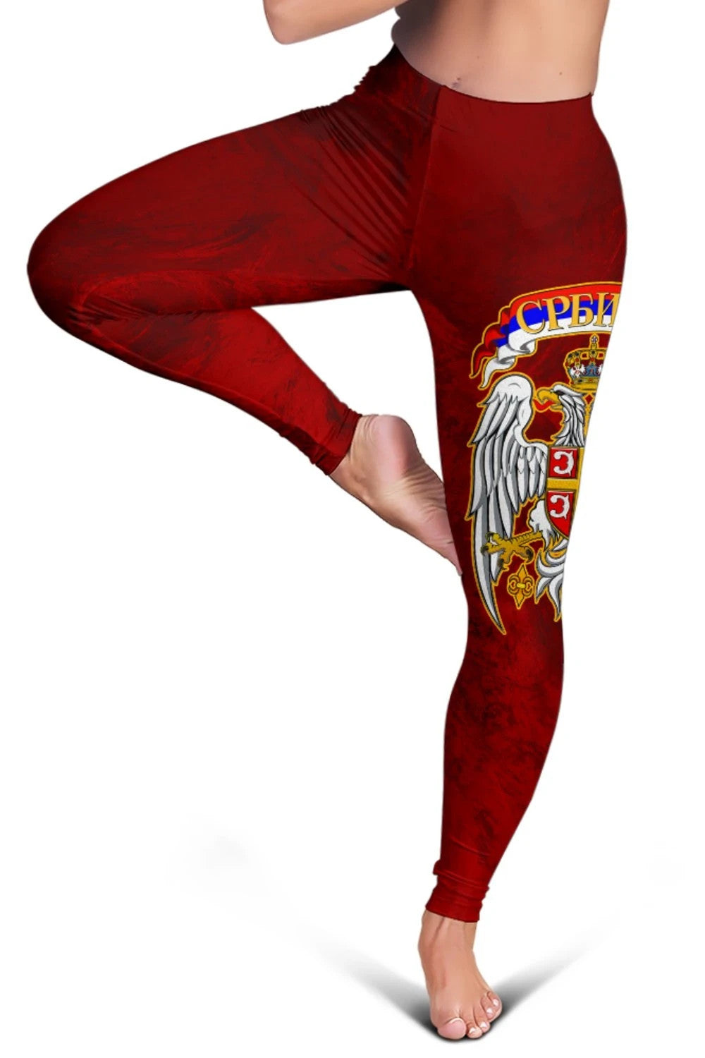 Serbia Women's Leggings Best Serbian Eagle Tattoo RLT7