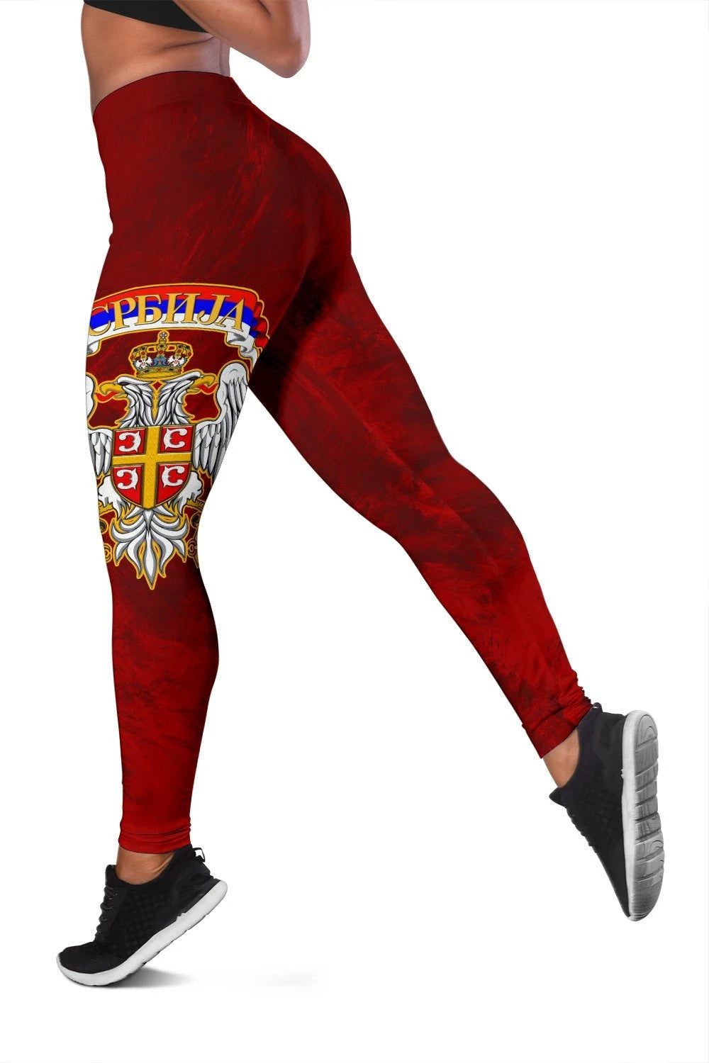 Serbia Women's Leggings Best Serbian Eagle Tattoo RLT7