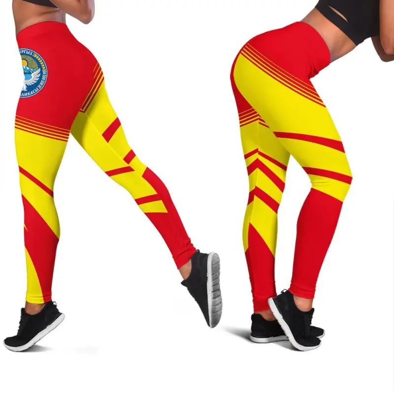 Kyrgyzstan Coat Of Arms Leggings Cricket RLT8