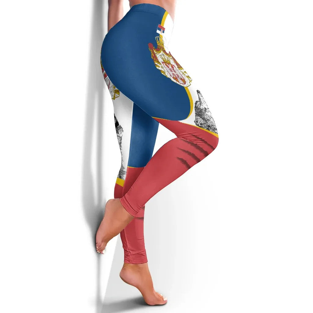 Serbia Leggings Flag Of Serbia RLT7