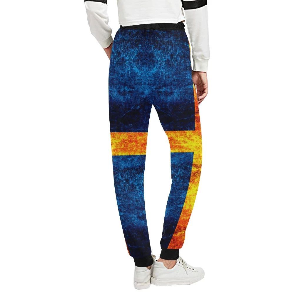Sweden Grunge Flag All Over Print Sweatpant RLT7
