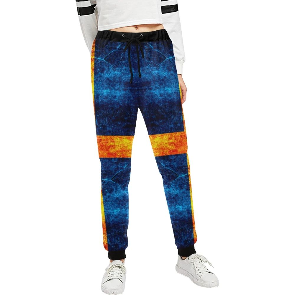 Sweden Grunge Flag All Over Print Sweatpant RLT7