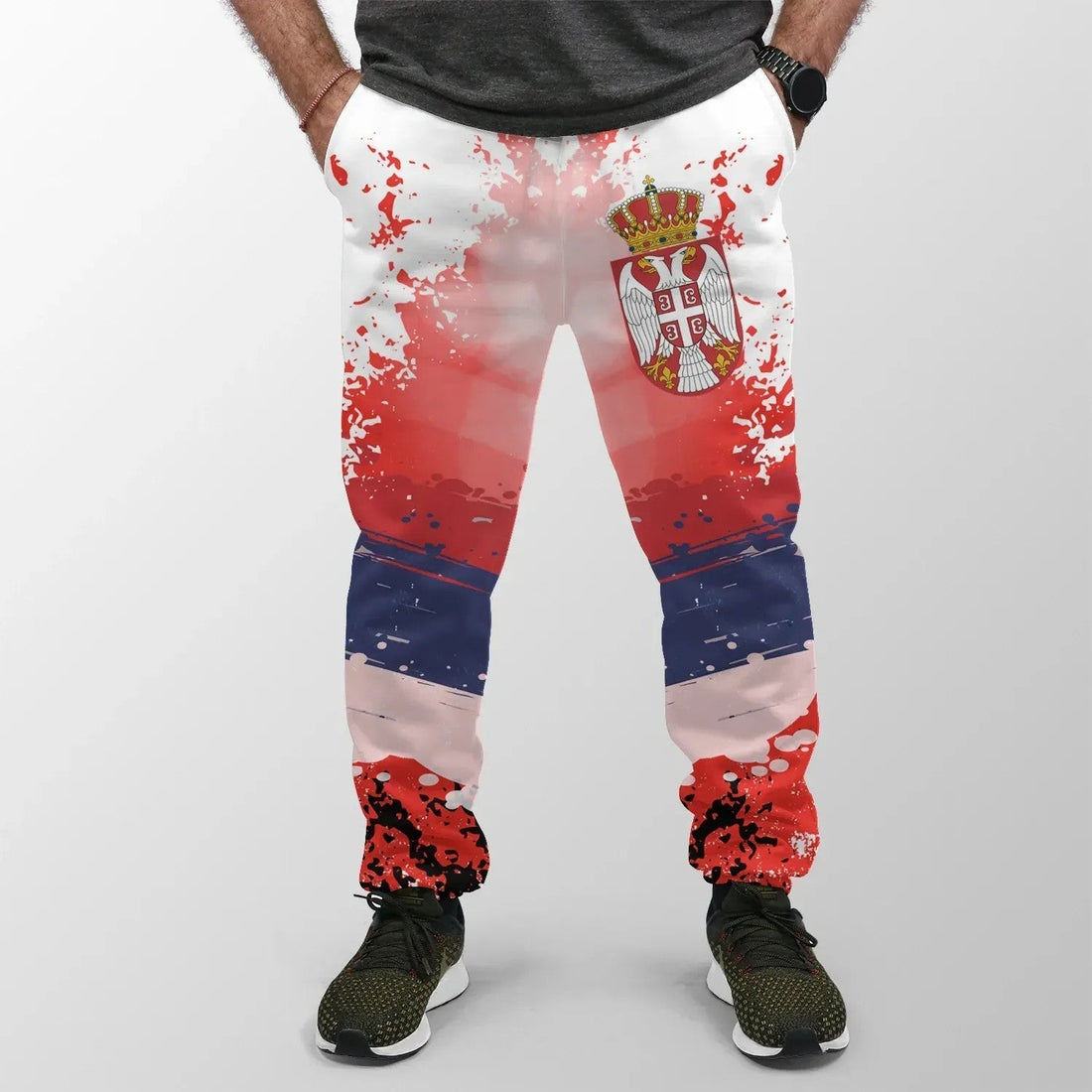 Serbia Jogger Women's/Men's Serbia National Flag and Emblem RLT7