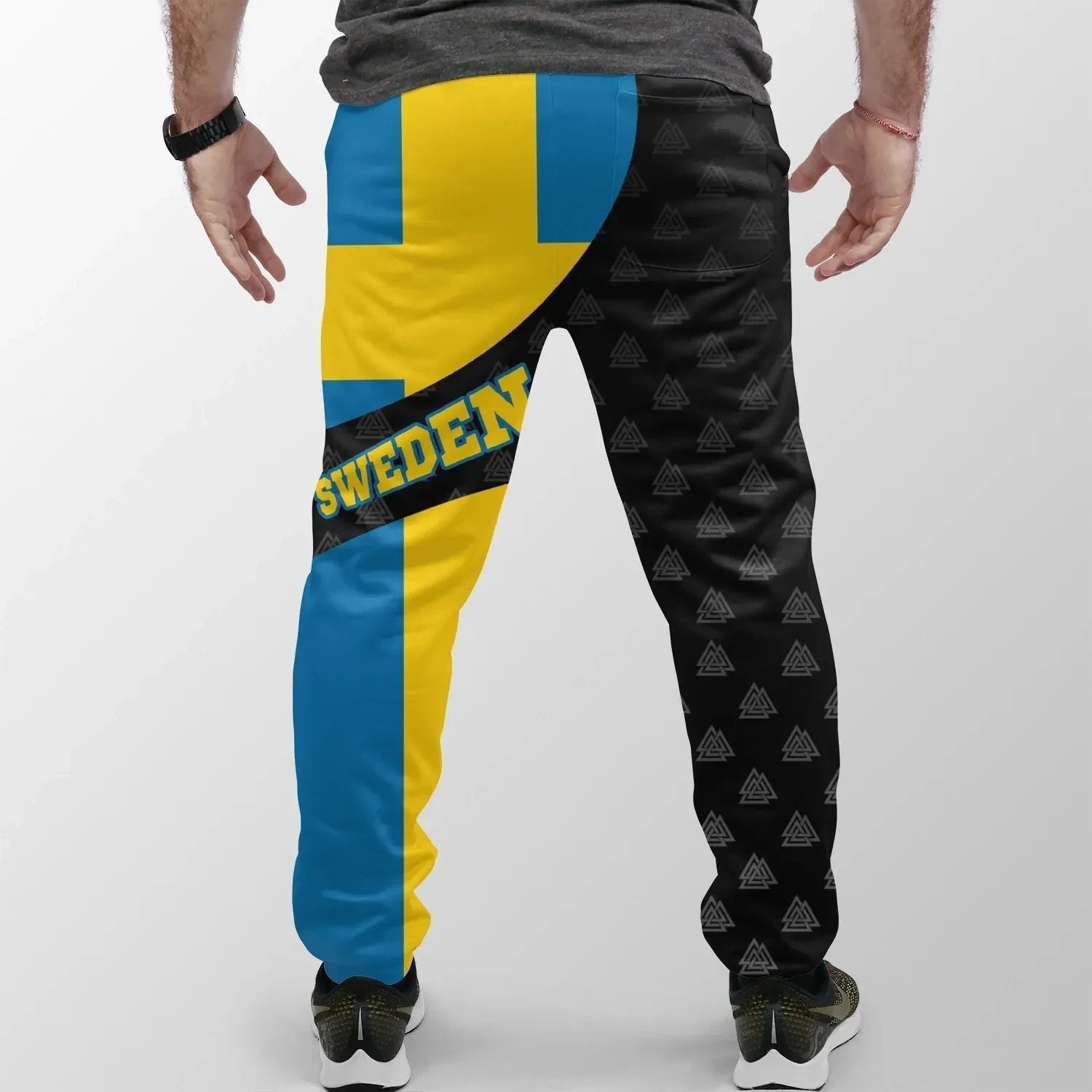 Sweden Jogger Flag and Valknut Symbols RLT7