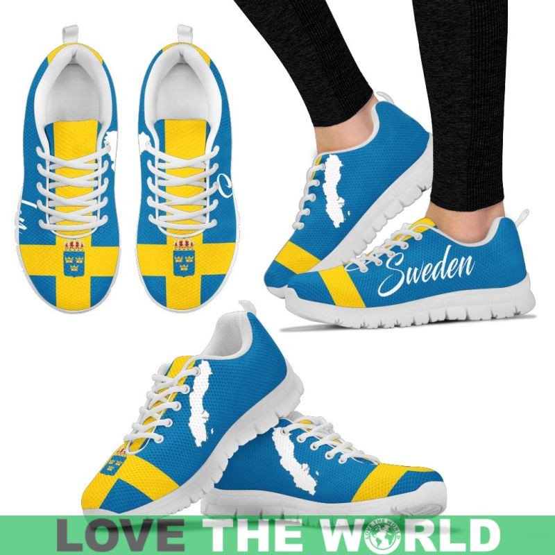 Sweden Map Flag Sneakers RLT7