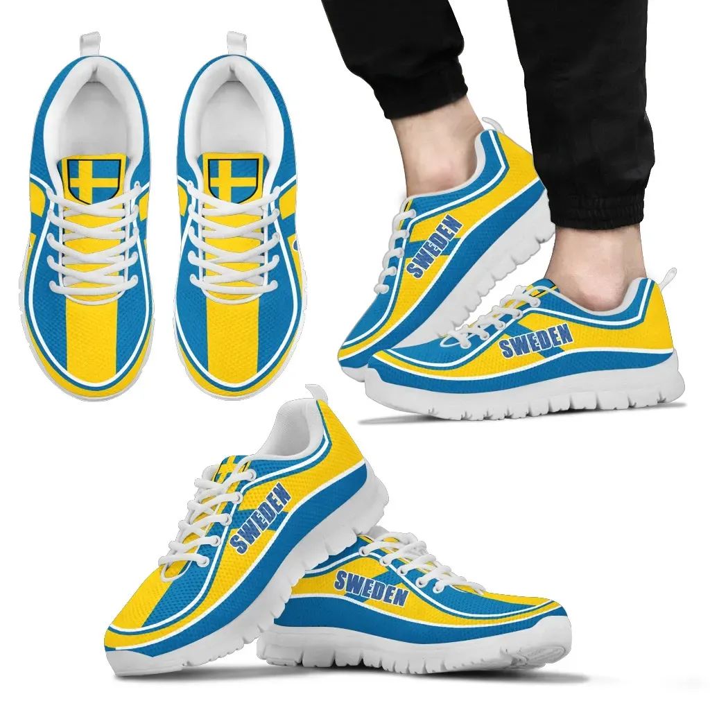 Sweden Flag Color Sneakers RLT7