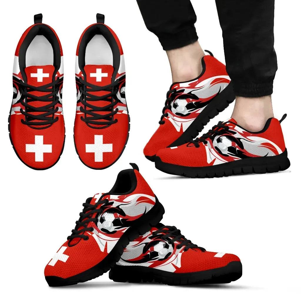 Switzeland Football Spirit Men's/Women's Sneakers A4 RLT13