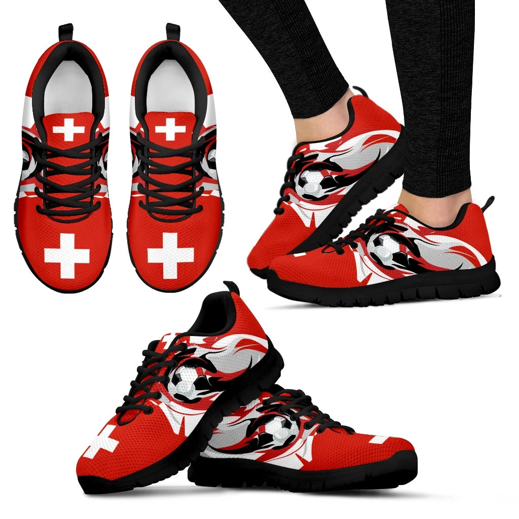 Switzeland Football Spirit Men's/Women's Sneakers A4 RLT13
