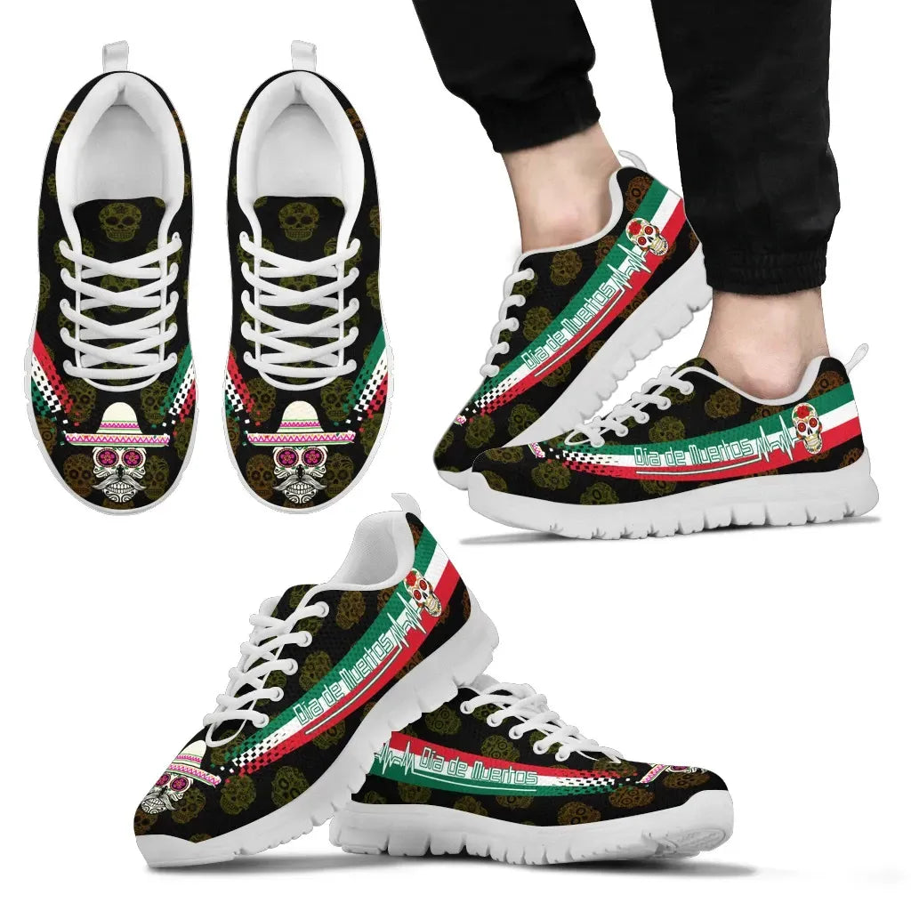 Mexico Day Of The Dead Heartbeat Sneakers RLT13