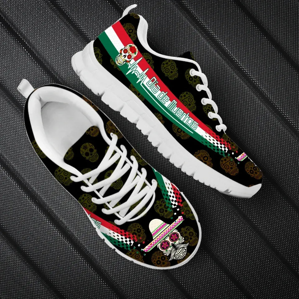 Mexico Day Of The Dead Heartbeat Sneakers RLT13