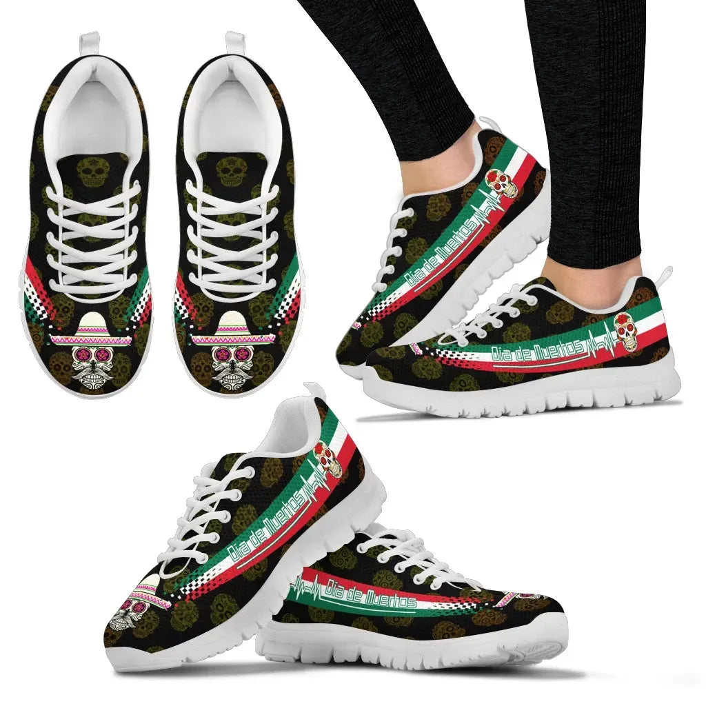 Mexico Day Of The Dead Heartbeat Sneakers RLT13