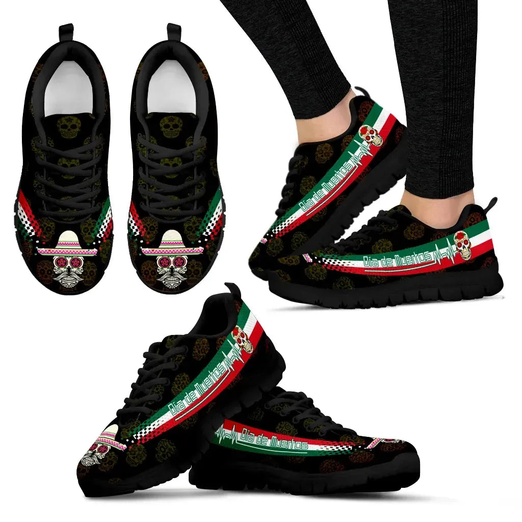 Mexico Day Of The Dead Heartbeat Sneakers RLT13
