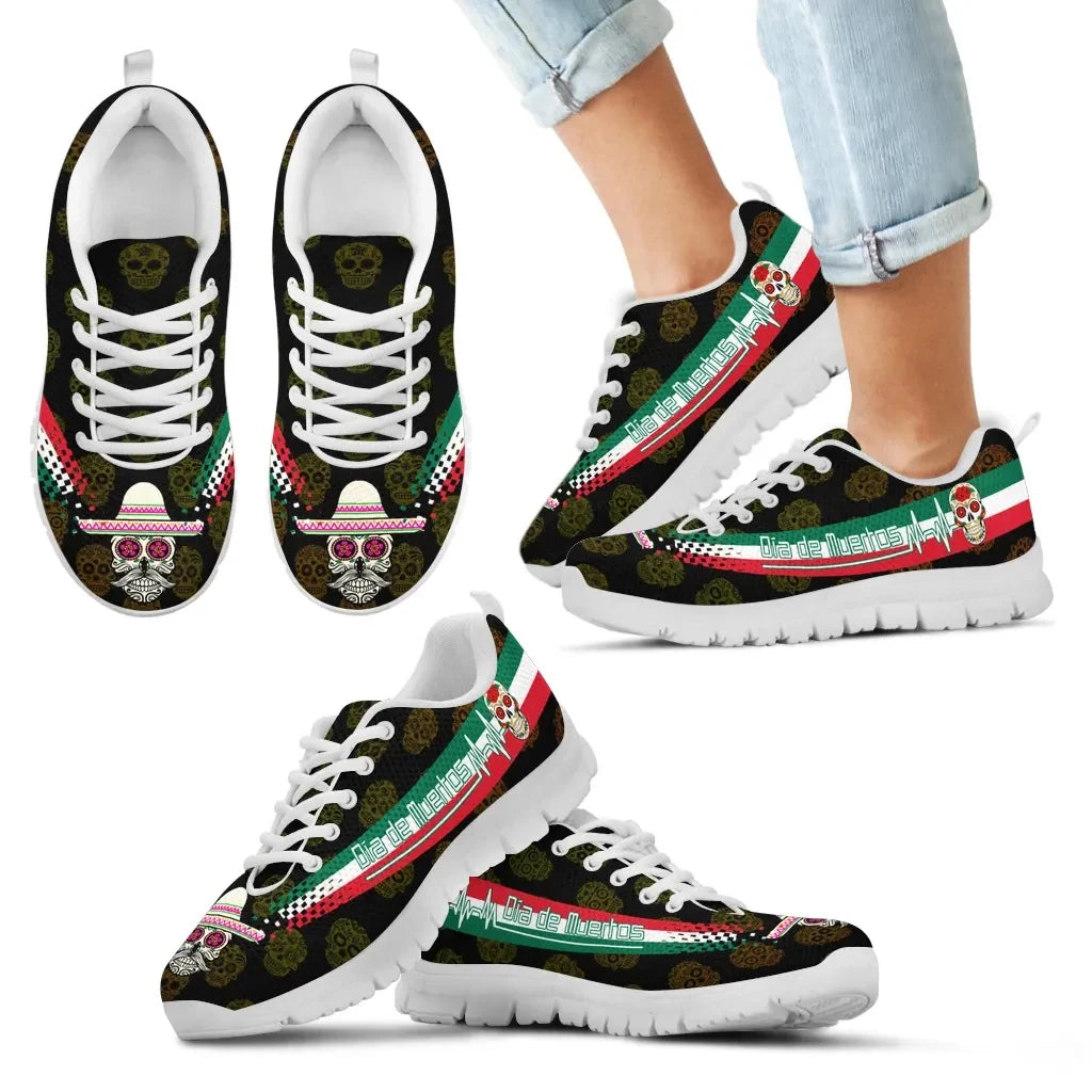 Mexico Day Of The Dead Heartbeat Sneakers RLT13