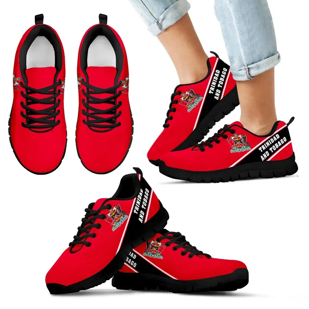Trinidad and Tobago Flag Sneakers Line Style RLT6