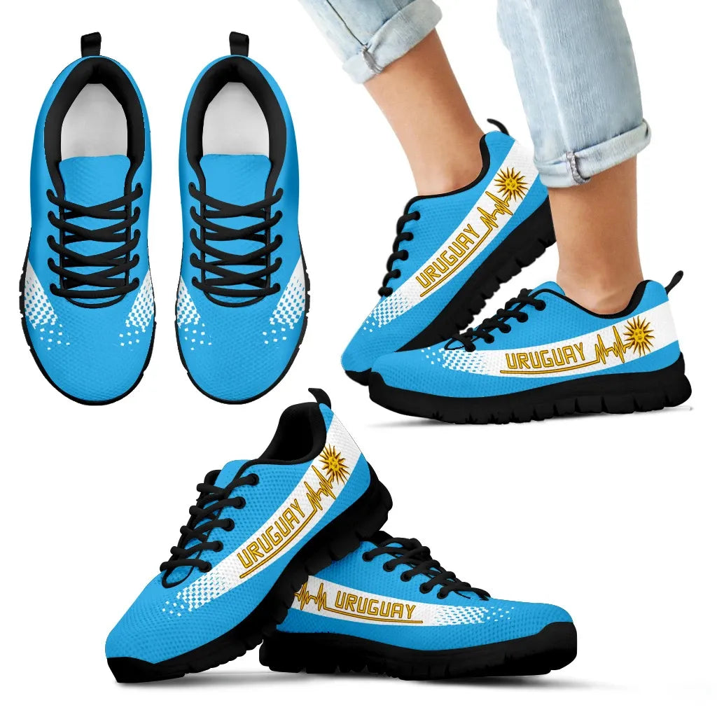 Uruguay Heartbeat Sneakers Sky Blue Color RLT6
