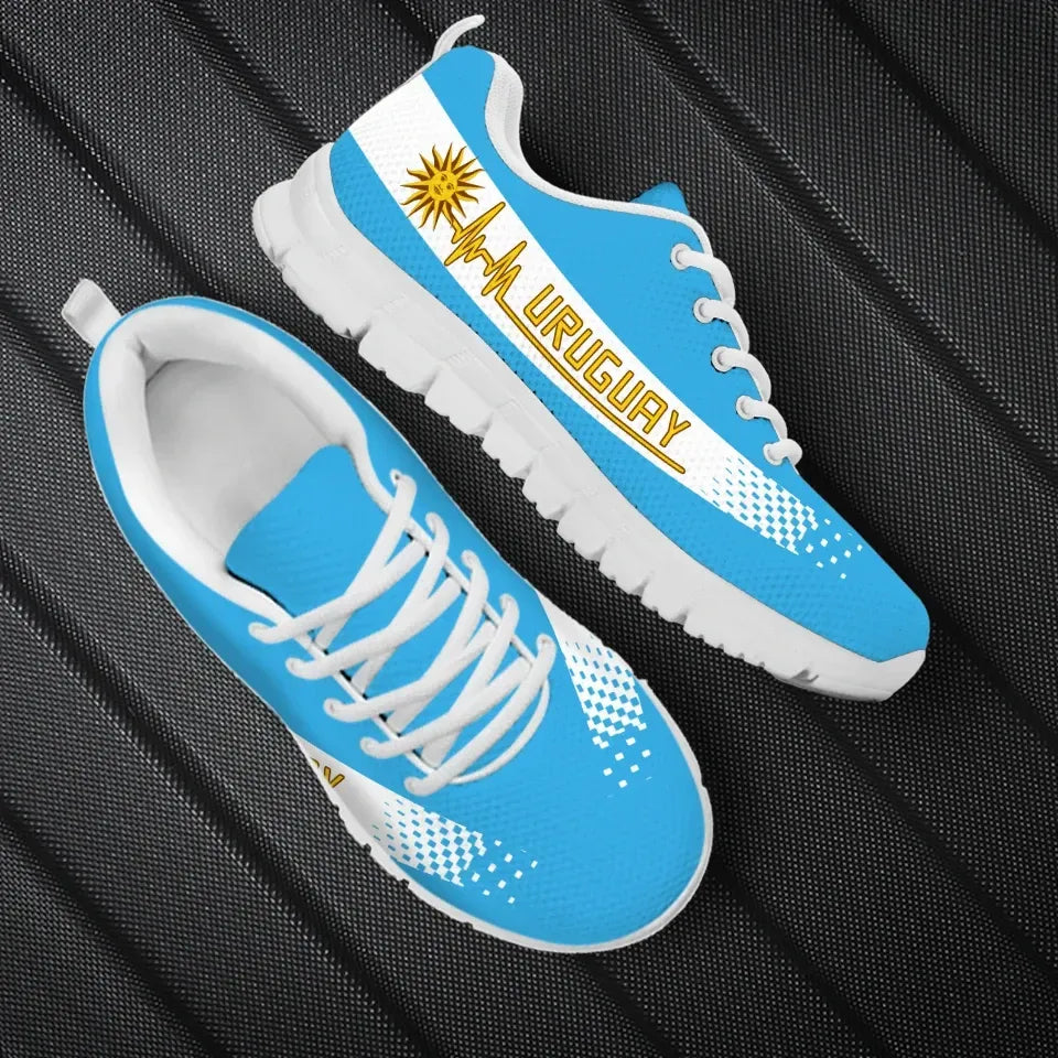 Uruguay Heartbeat Sneakers Sky Blue Color RLT6