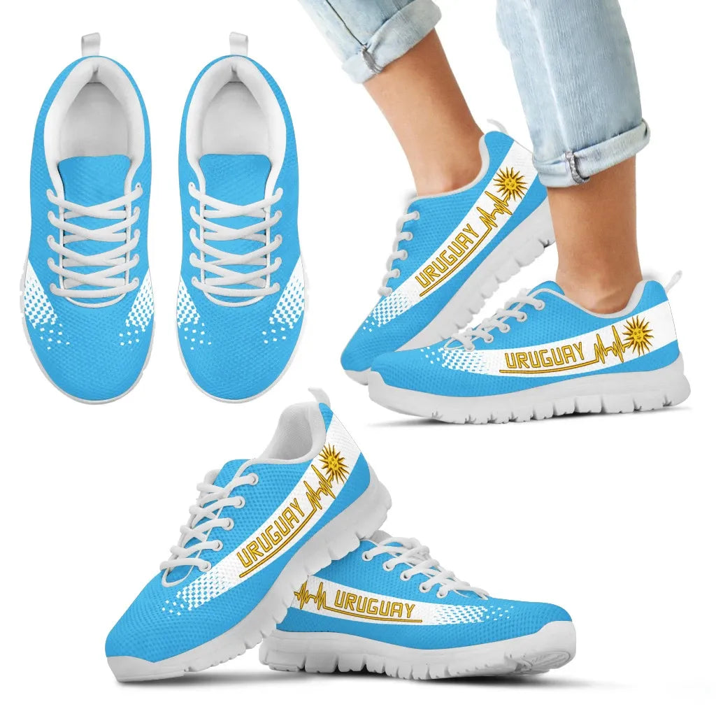Uruguay Heartbeat Sneakers Sky Blue Color RLT6