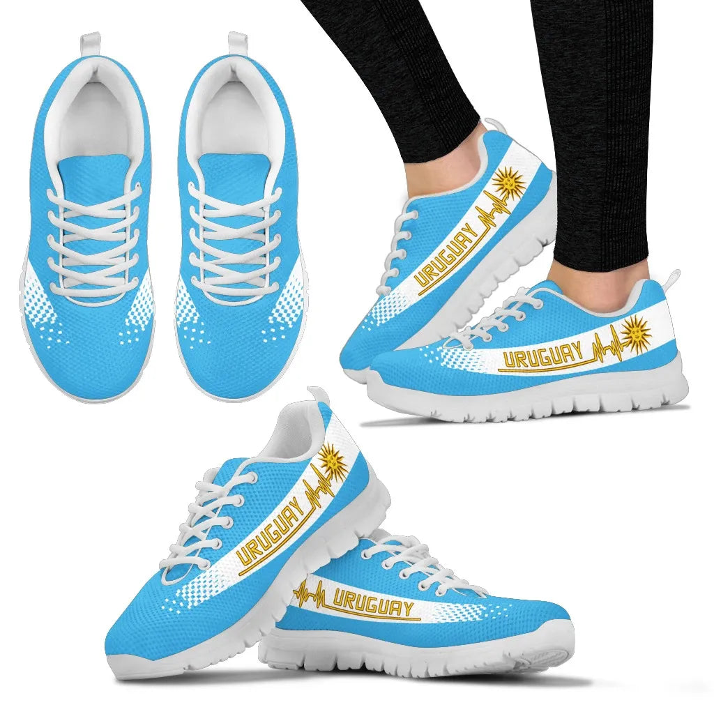 Uruguay Heartbeat Sneakers Sky Blue Color RLT6