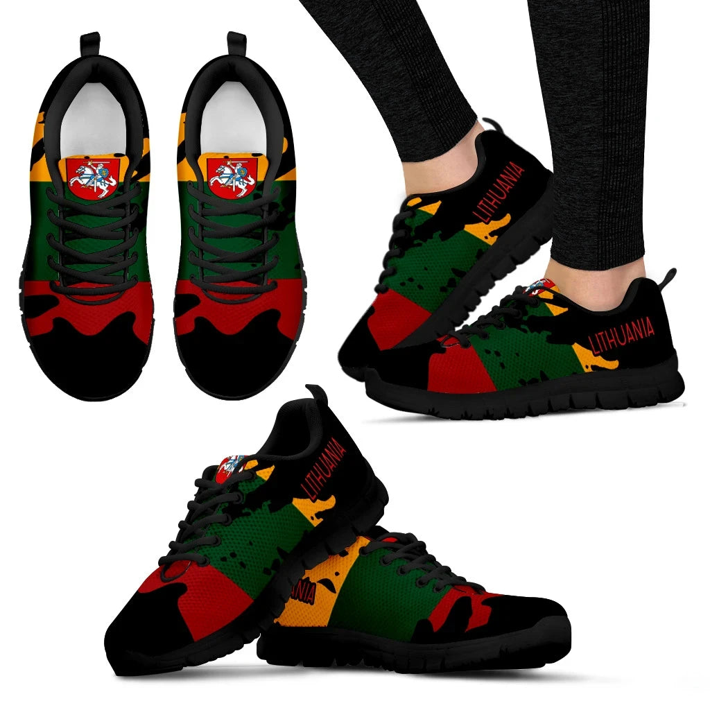 Lithuania Running Shoes Coat Of Arms Flag Painting Style RLT6