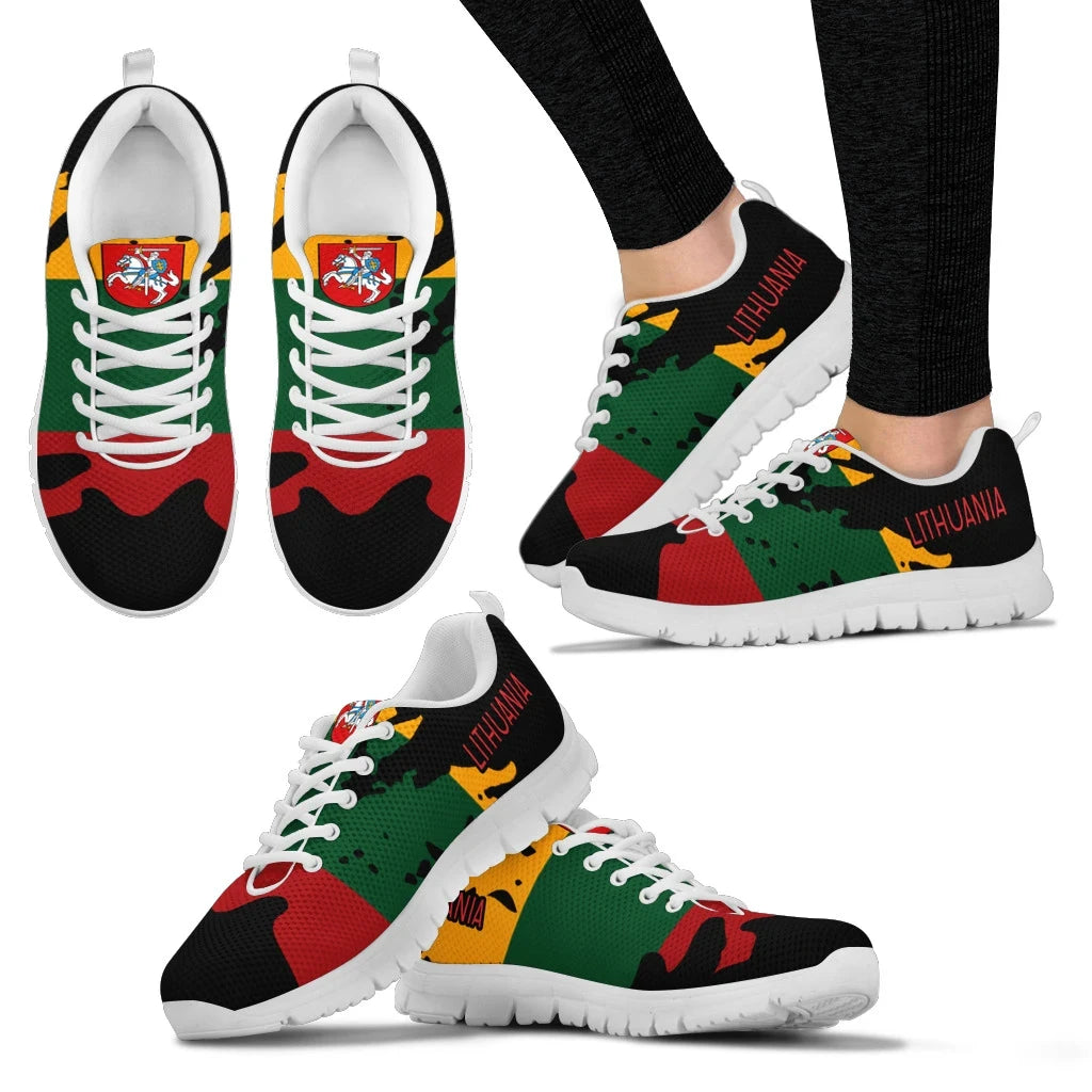 Lithuania Running Shoes Coat Of Arms Flag Painting Style RLT6