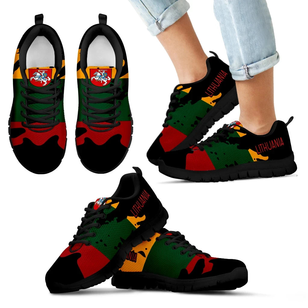 Lithuania Running Shoes Coat Of Arms Flag Painting Style RLT6