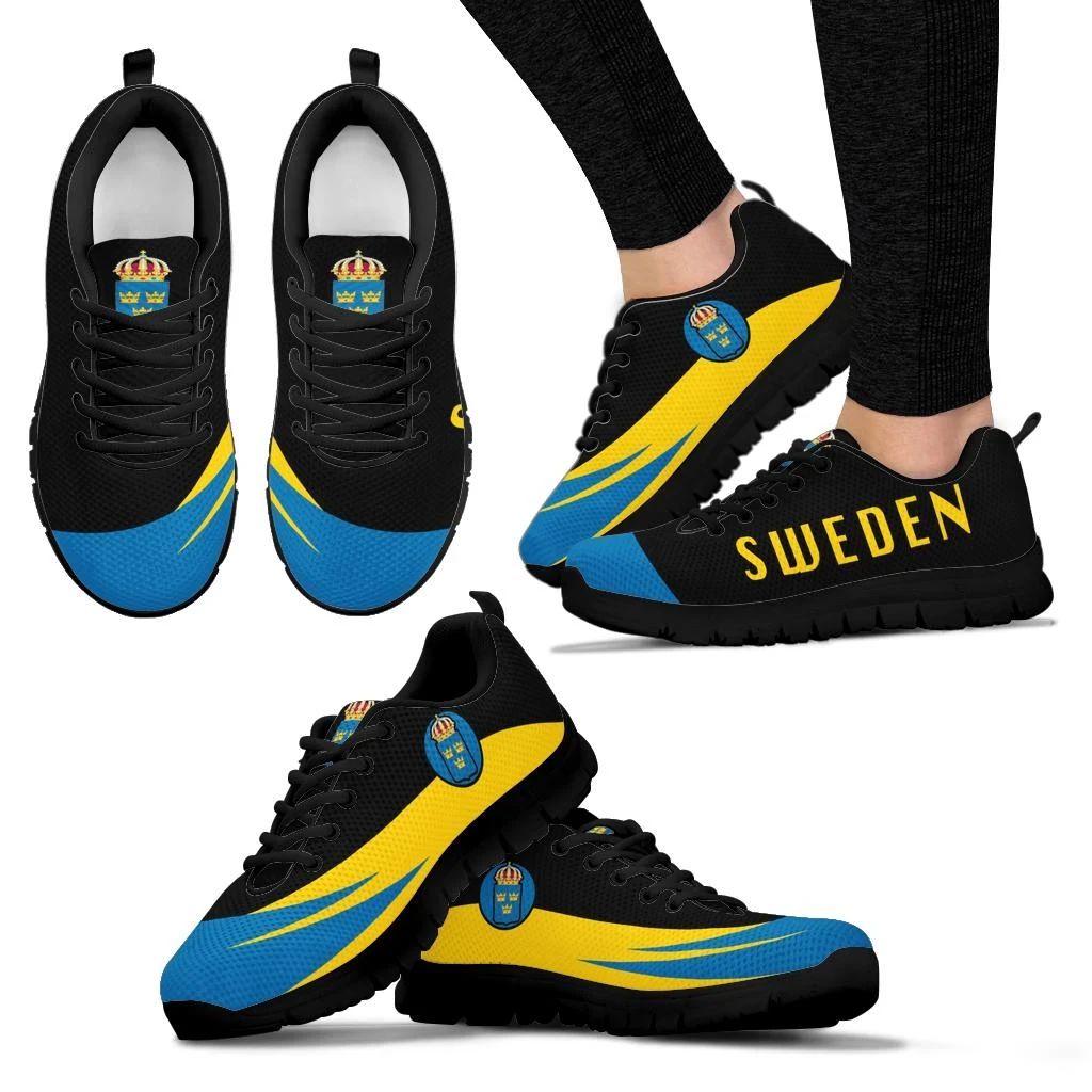 Sweden Sneakers Flag Wave Style RLT7