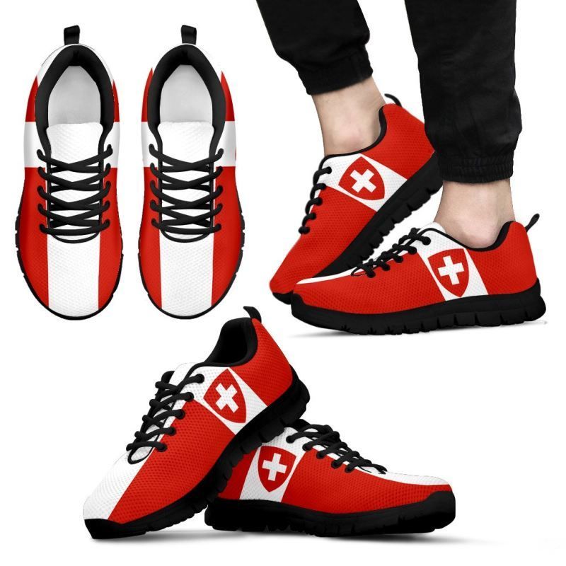 Switzerland Flag and Coat Of Arms Men's / Women's Sneakers Shoes Nn9 RLT13