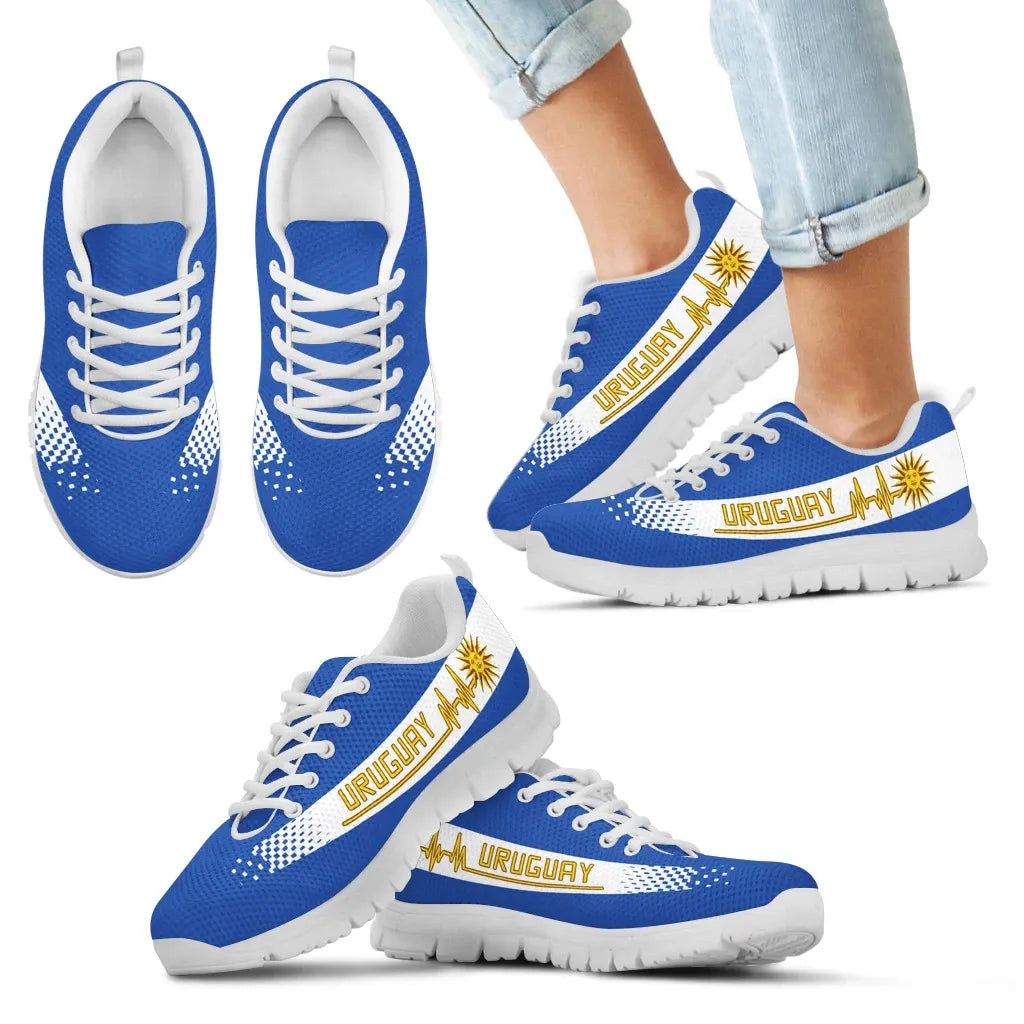 Uruguay Heartbeat Sneakers National Flag Color RLT6
