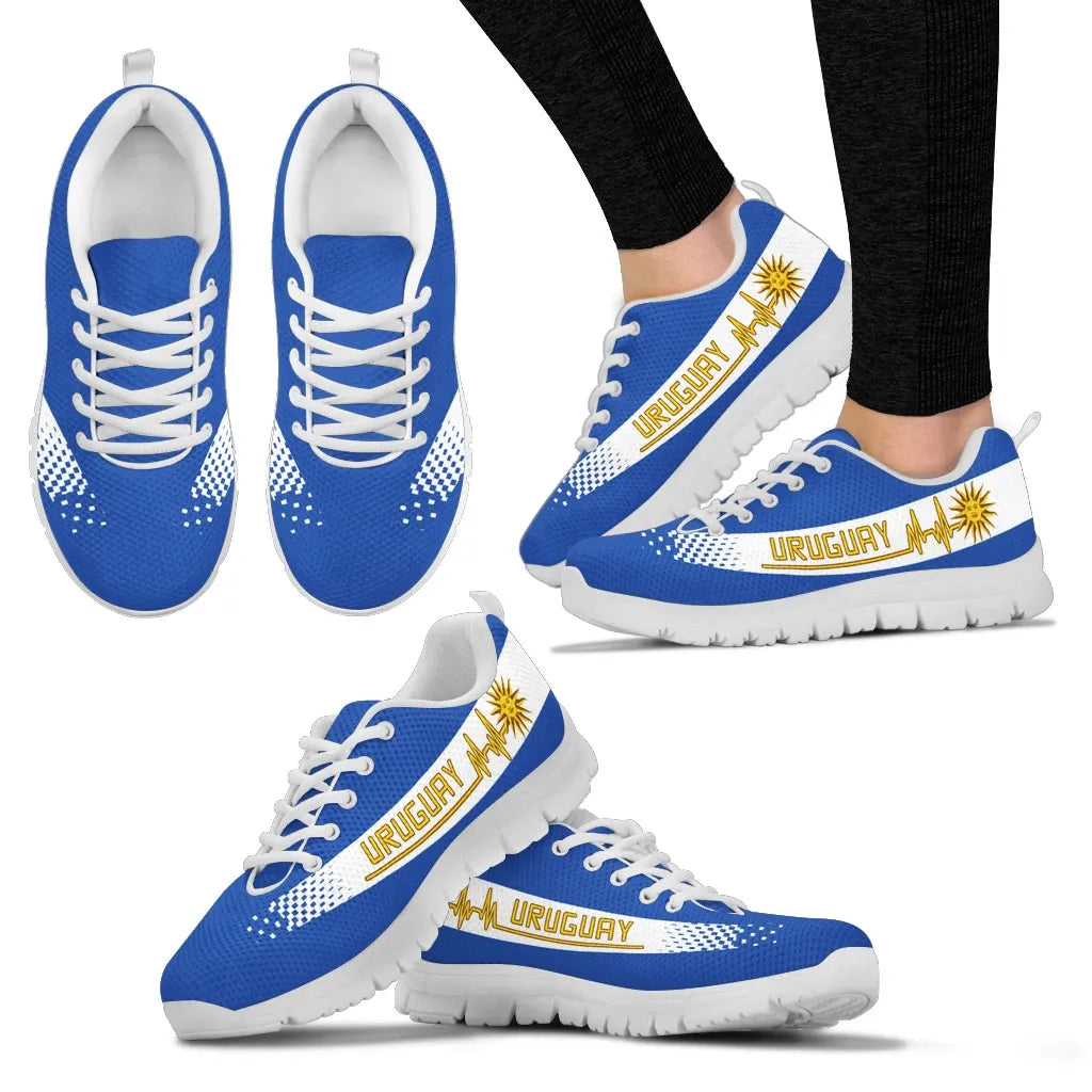 Uruguay Heartbeat Sneakers National Flag Color RLT6