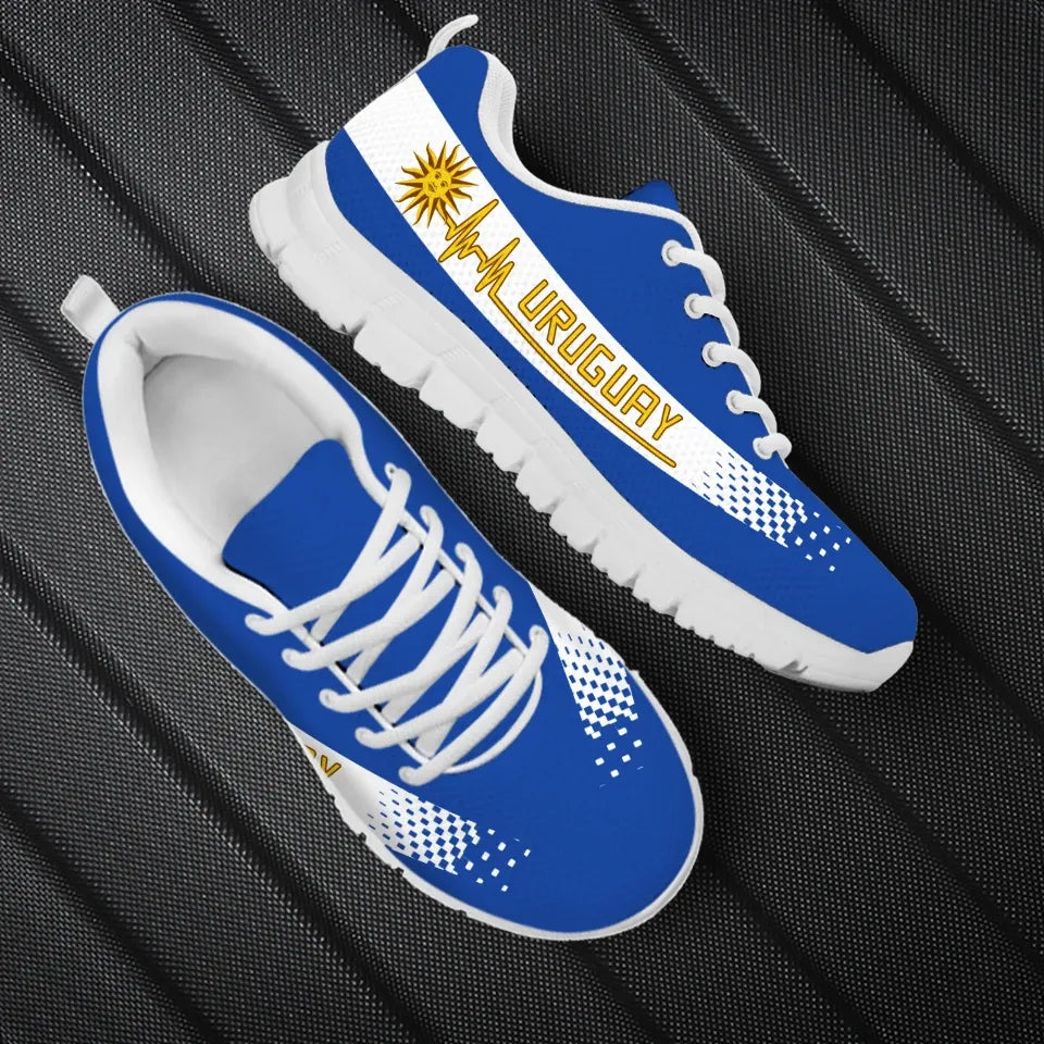 Uruguay Heartbeat Sneakers National Flag Color RLT6