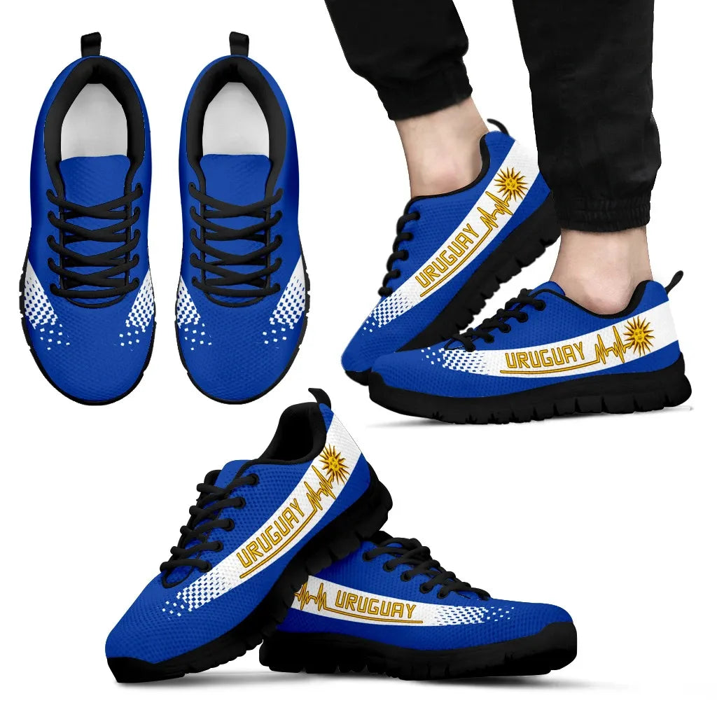 Uruguay Heartbeat Sneakers National Flag Color RLT6