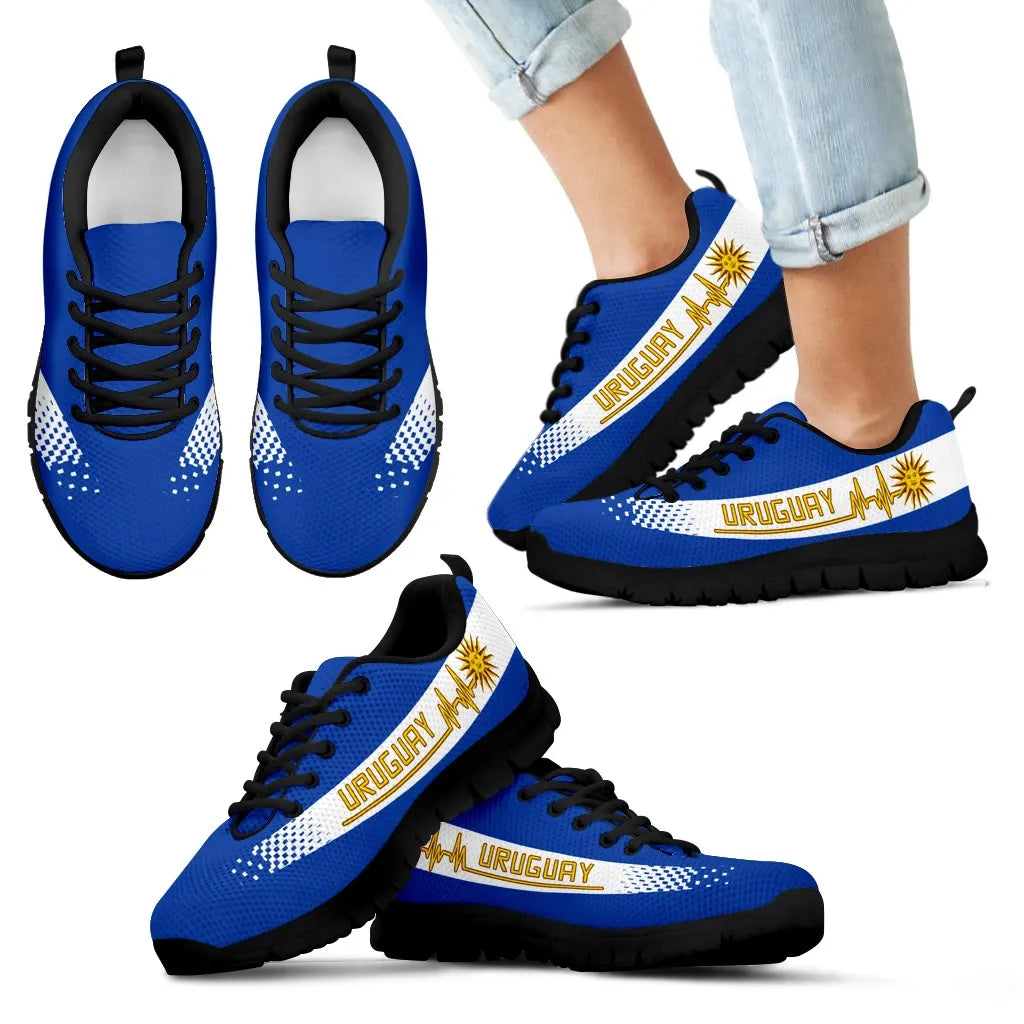 Uruguay Heartbeat Sneakers National Flag Color RLT6