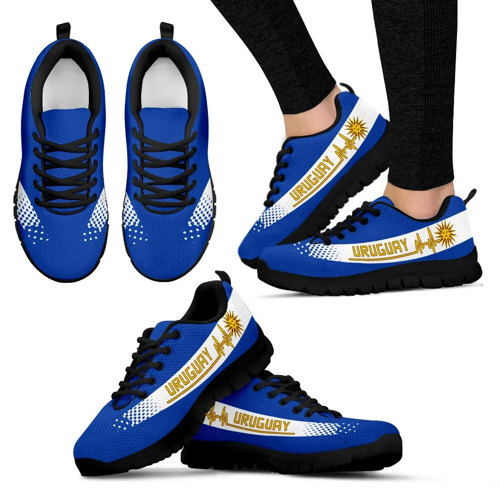 Uruguay Heartbeat Sneakers National Flag Color RLT6
