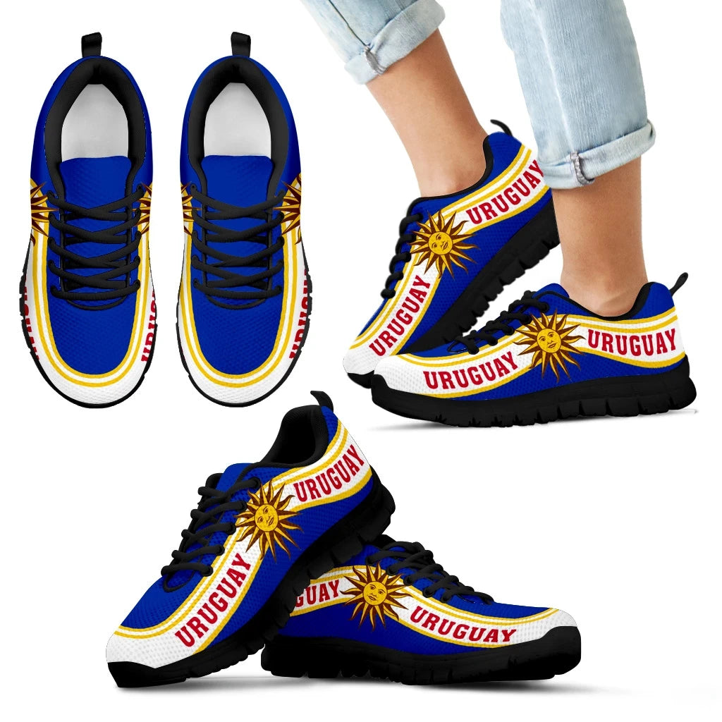Uruguay Coat Of Arms Sneakers Line Style RLT6
