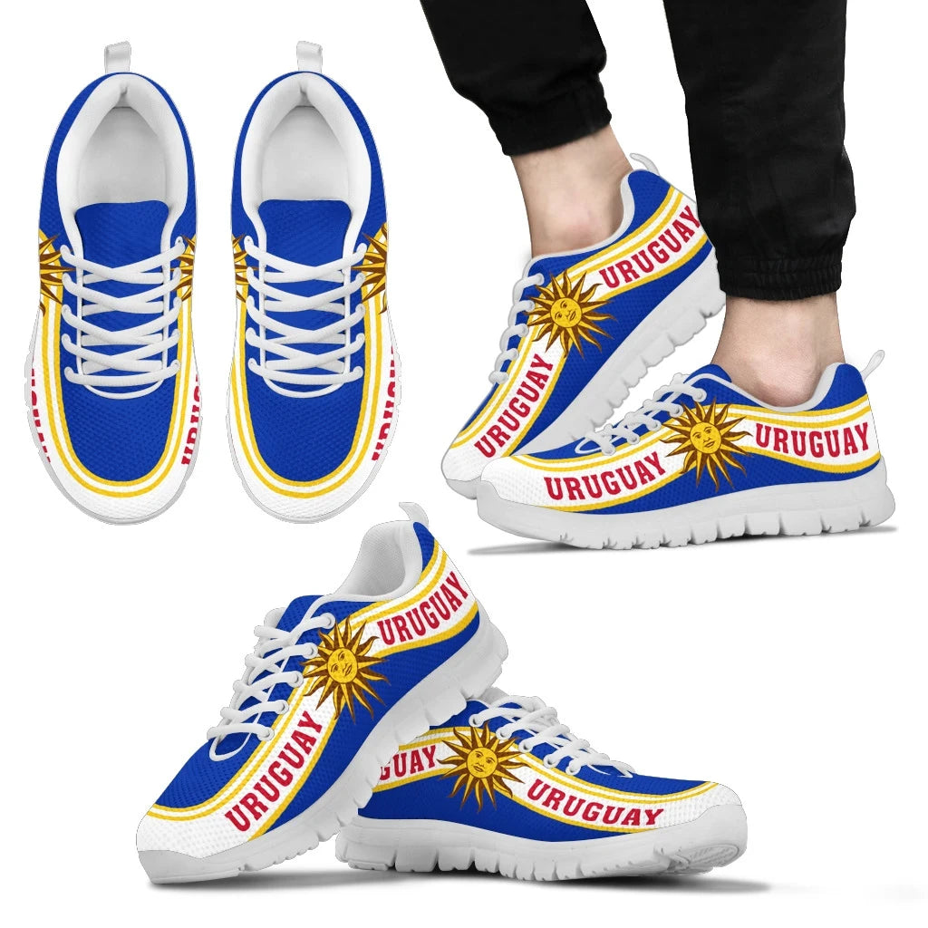 Uruguay Coat Of Arms Sneakers Line Style RLT6