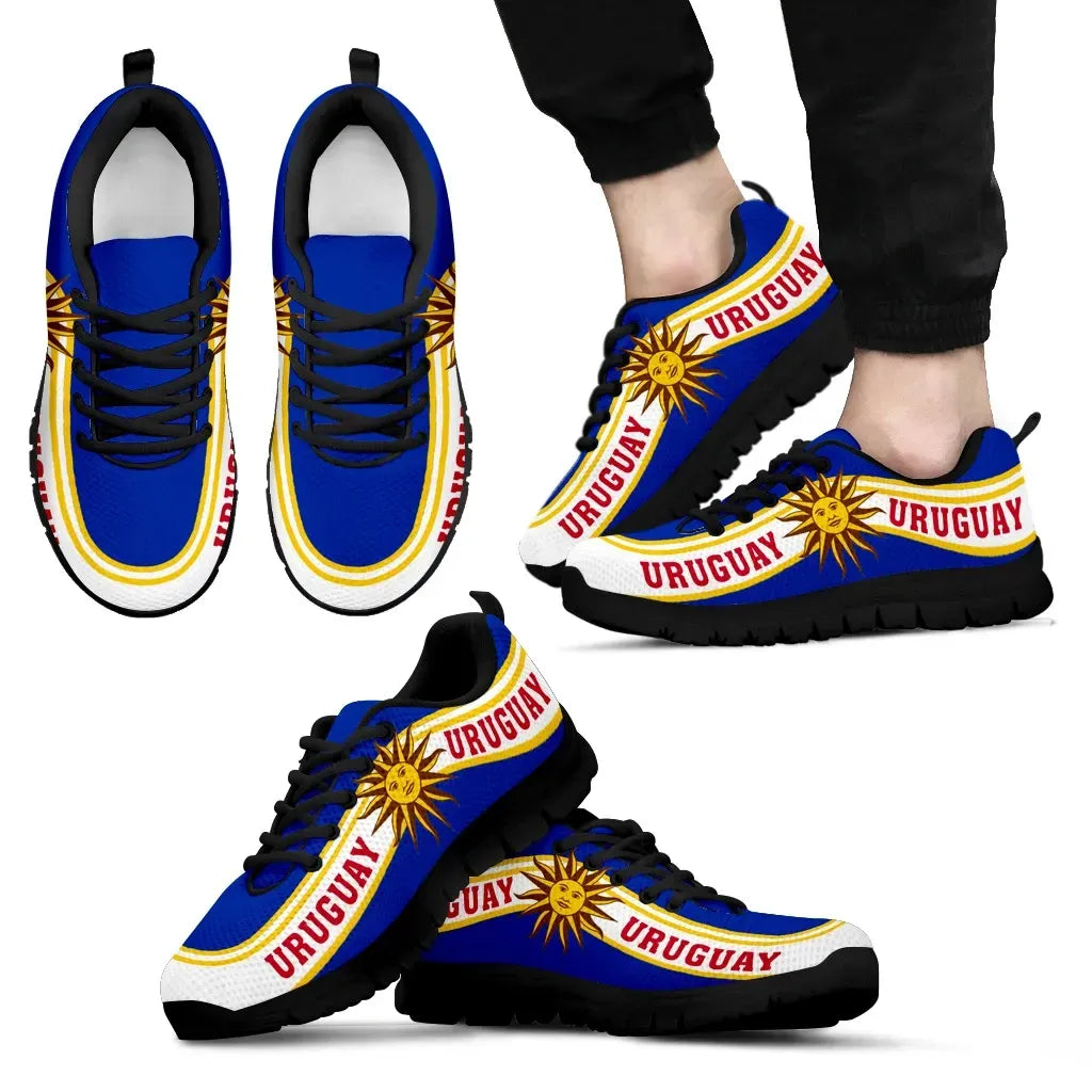 Uruguay Coat Of Arms Sneakers Line Style RLT6