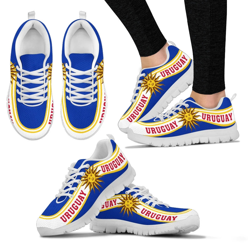 Uruguay Coat Of Arms Sneakers Line Style RLT6