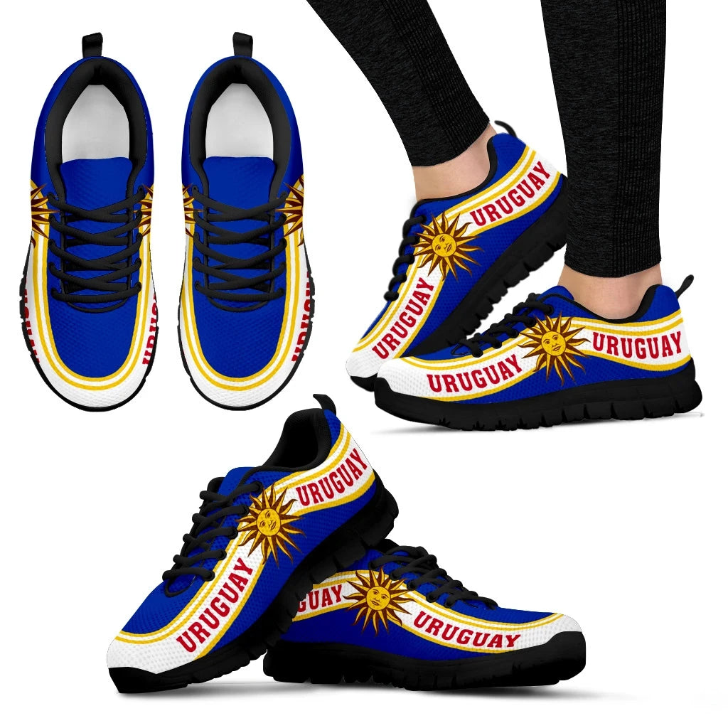 Uruguay Coat Of Arms Sneakers Line Style RLT6