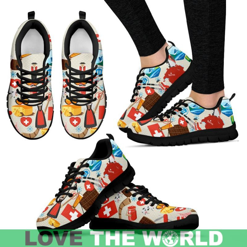 Switzerland Icons Pattern Sneakers RLT13