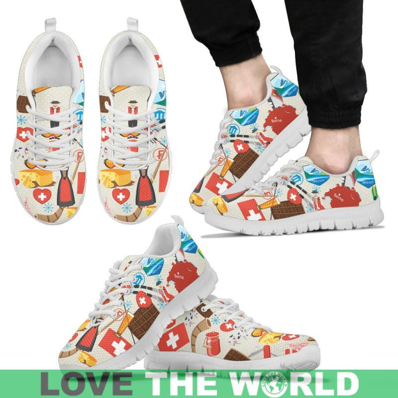 Switzerland Icons Pattern Sneakers RLT13